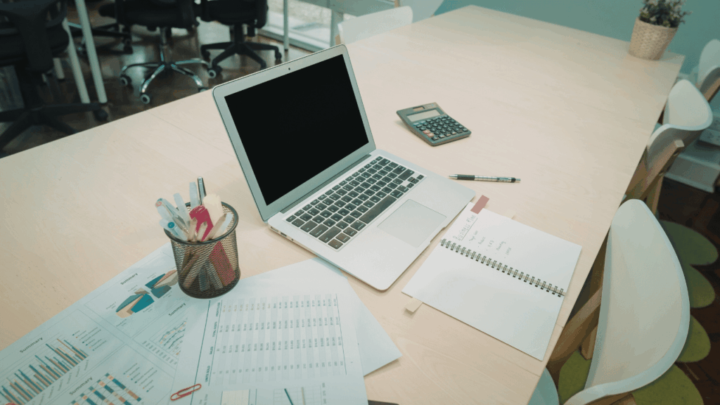 hospitality manager reviewing operational systems and calendar planning process